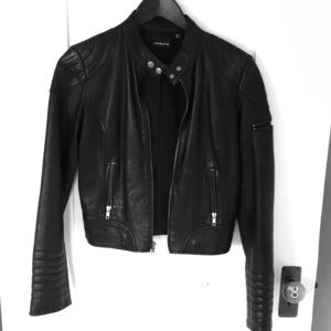 Leather moto jacket